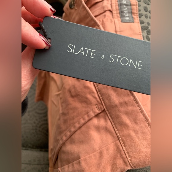 Slate & Stone Stretch Cotton Twill Chino Shorts, NWT, Color Clay, 33Waist - Picture 6 of 13